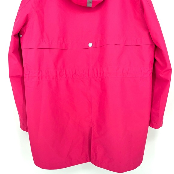 Nuage AtmoDry Hooded Rain Jacket Sz XL Pink Waterproof Long Breathable Bright - Picture 10 of 15